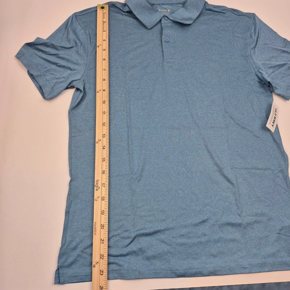 Old Navy Active Polo Shirt Go-Dry Cool Athletic Blue Boys XL (14-16) Uniform NWT